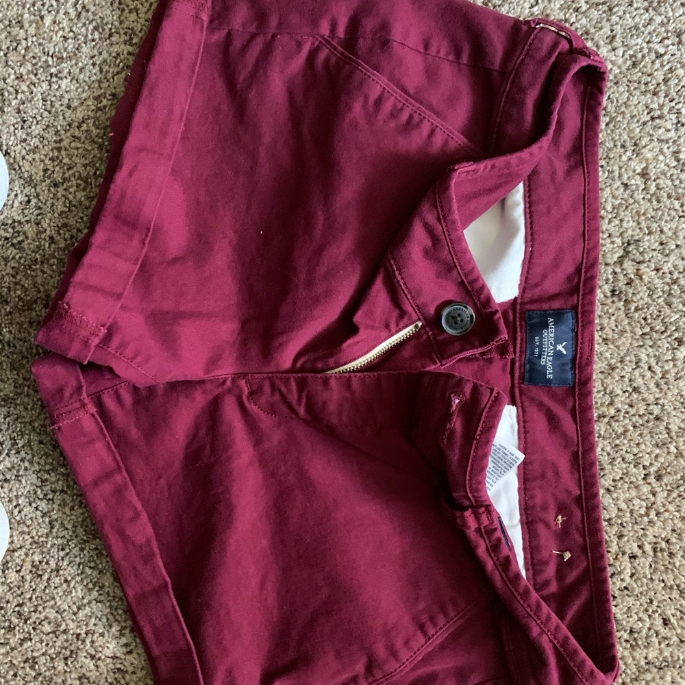 American Eagle burgundy shorts
